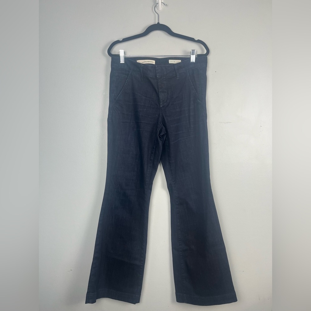 Anthropologie Pilcro and the letterpress dark wash flare jeans size 30 petite